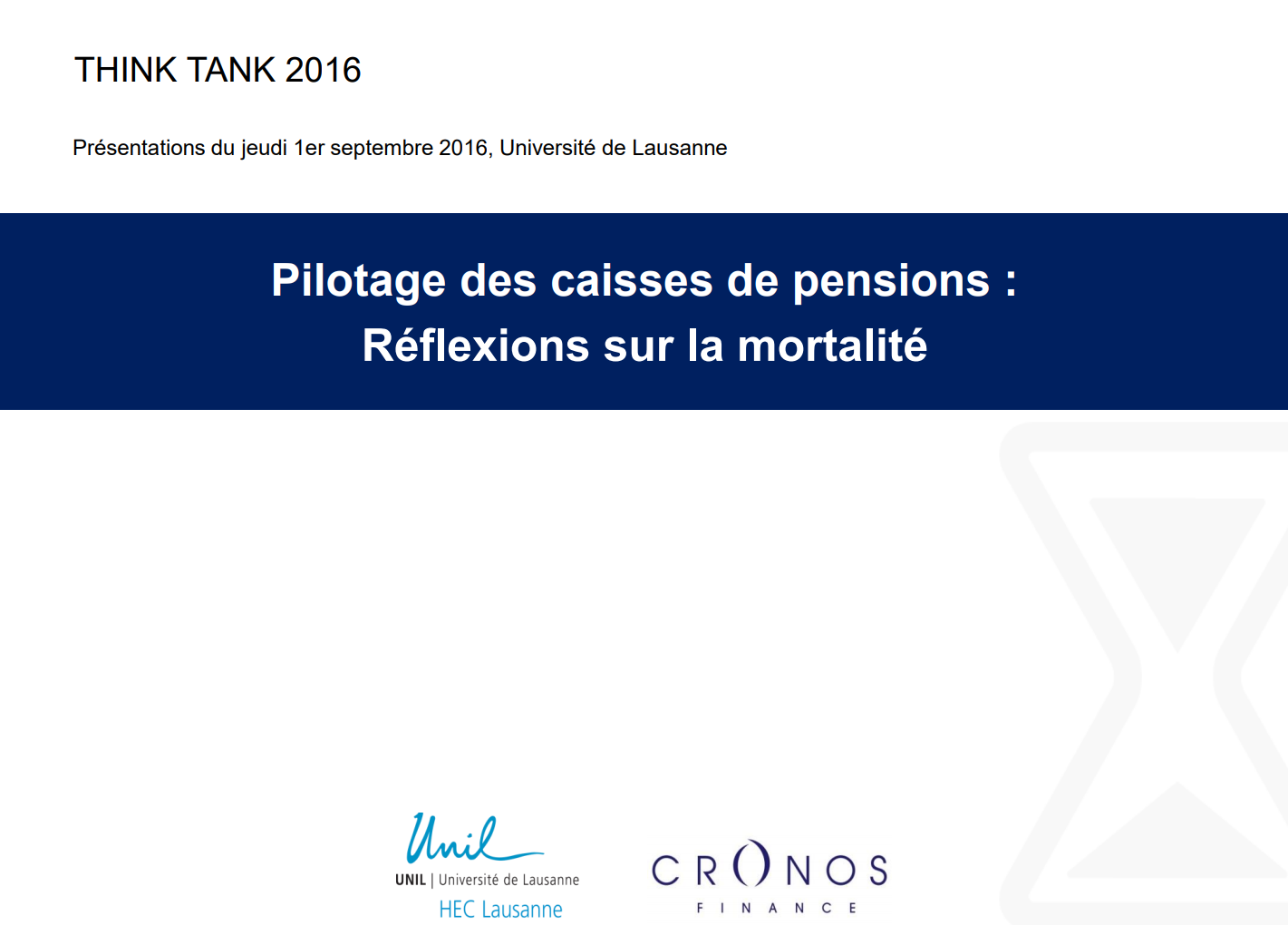 pilotage des caisses de pensions